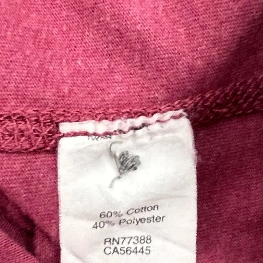 J. Crew fitted Henley style washed red tee shirt men’s size xlarge